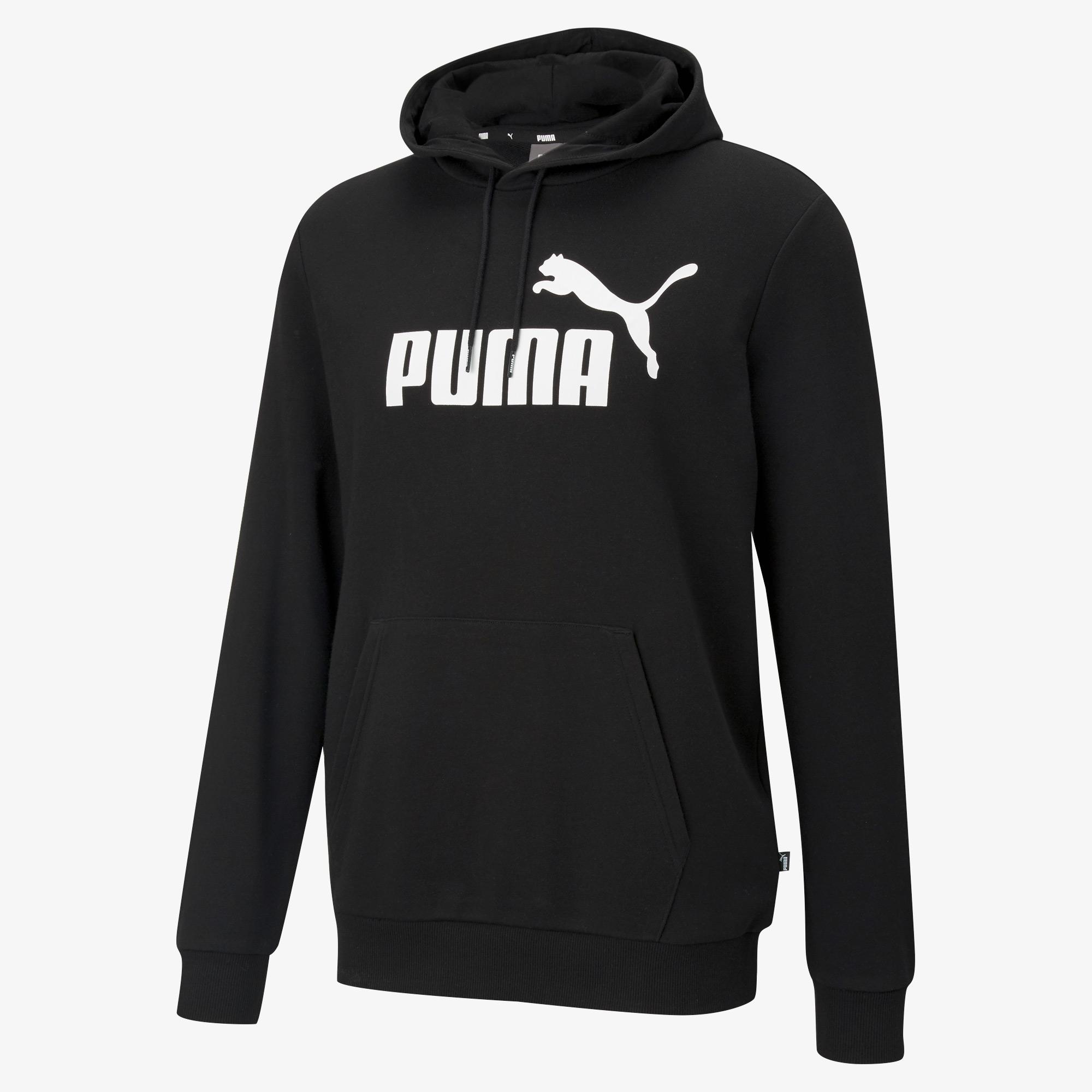 Puma Ess Big Logo Erkek Siyah Günlük Kapüşonlu Sweatshirt