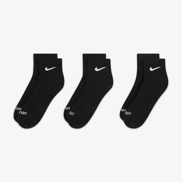  Nike Everyday Plus Cushioned 3' lü Unisex Siyah Çorap