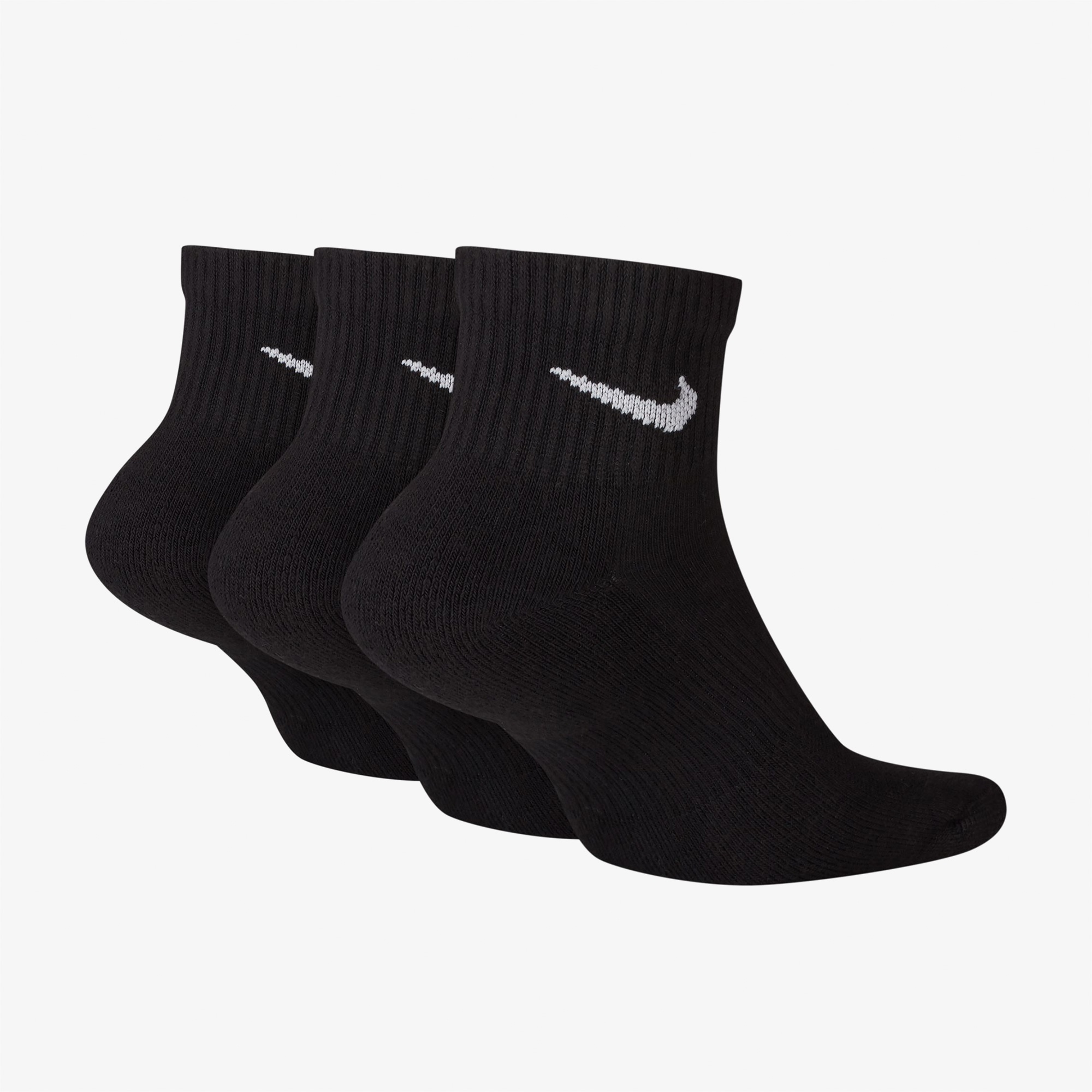 Nike Everyday Plus Cushioned 3' lü Unisex Siyah Çorap