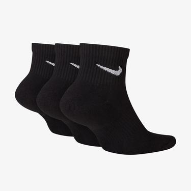  Nike Everyday Plus Cushioned 3' lü Unisex Siyah Çorap