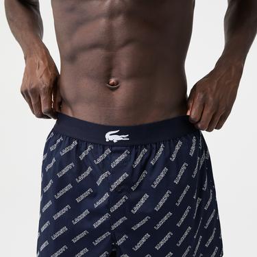  Lacoste Erkek Desenli 3'lü Renkli Boxer