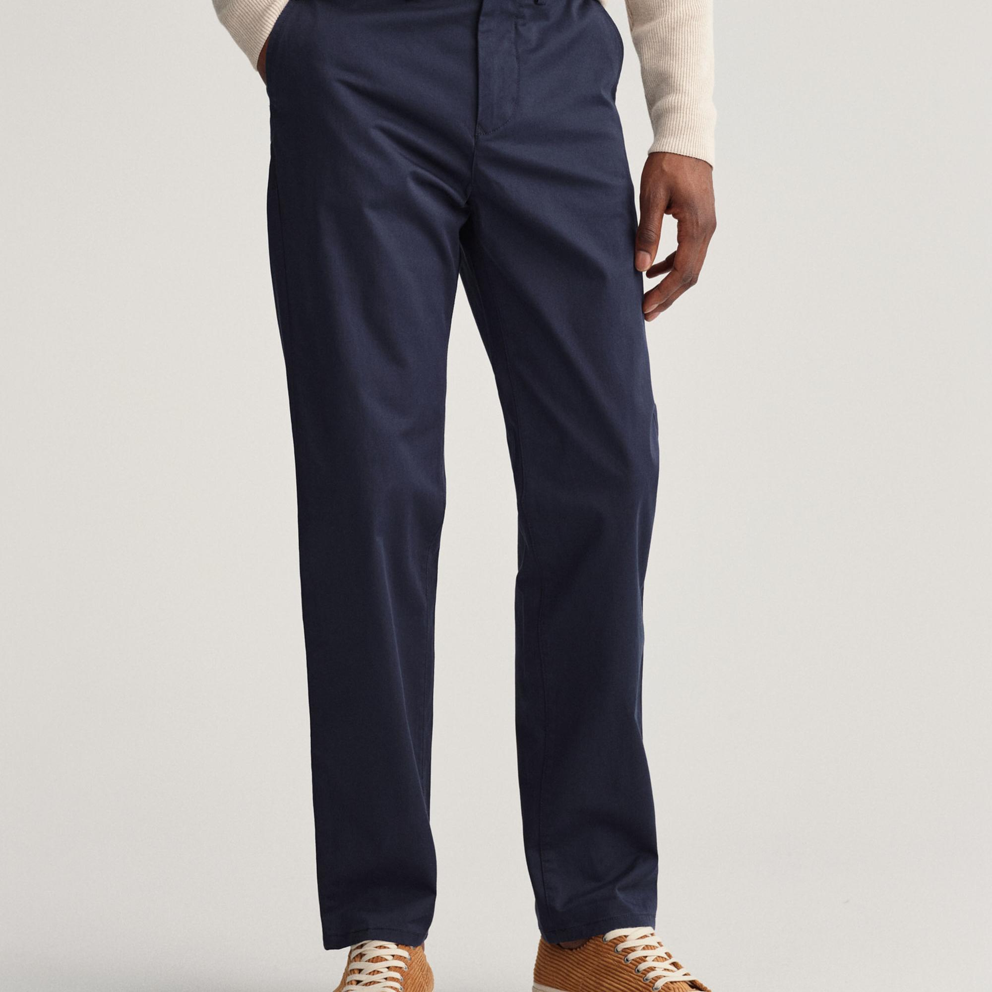 GANT Erkek Lacivert Regular Fit Allister Pantolon
