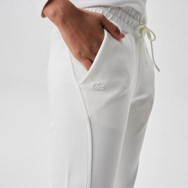  Kadın Slim Fit Beyaz Eşofman Altı