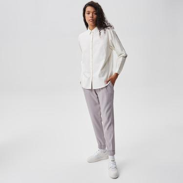  Kadın Tapered Fit Gri Pantolon