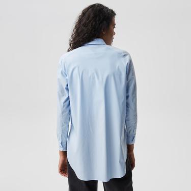  Lacoste Kadın Regular Fit Mavi Gömlek