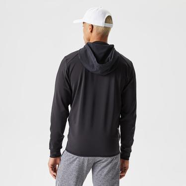  Erkek Slim Fit Kapüşonlu Desenli Gri Sweatshirt