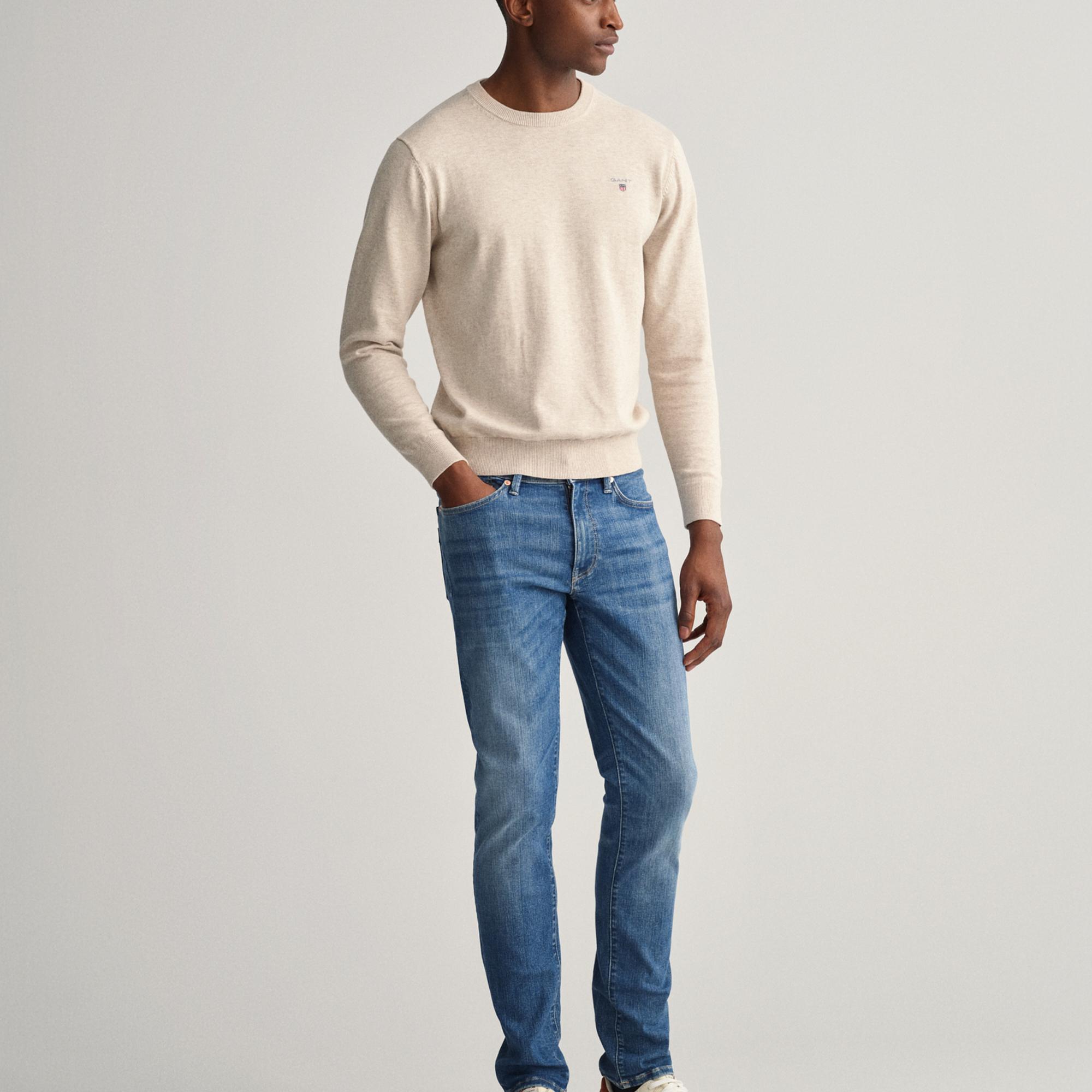 GANT Erkek Mavi Extra Slim Fit Jean Pantolon