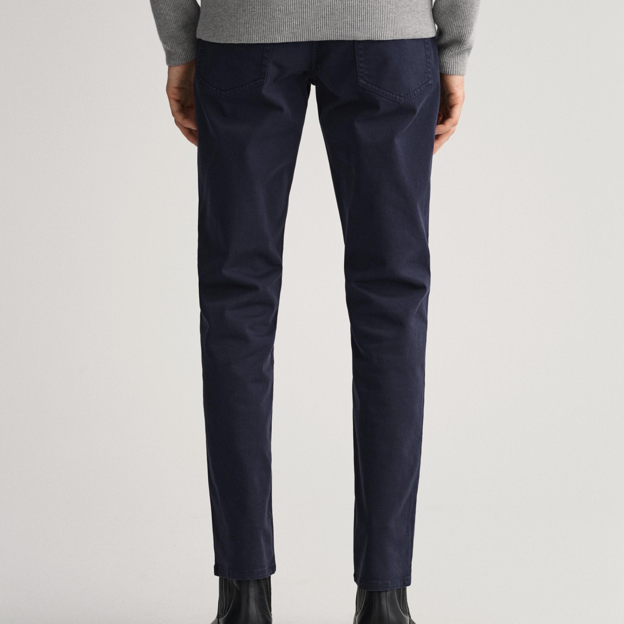 GANT Erkek Lacivert Slim Fit Hayes Pantolon