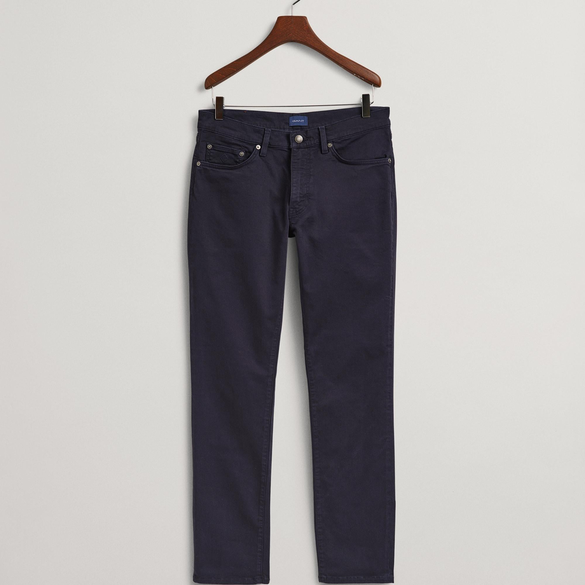 GANT Erkek Lacivert Slim Fit Hayes Pantolon
