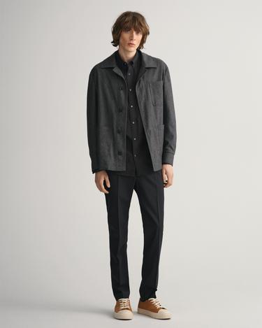  GANT Erkek Siyah Regular Fit Düğmeli Yaka Broadcloth Gömlek