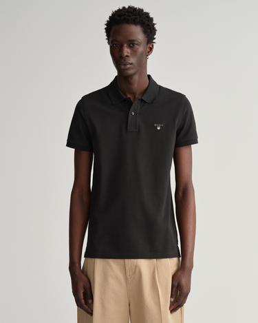  GANT Erkek Siyah Slim Fit Polo