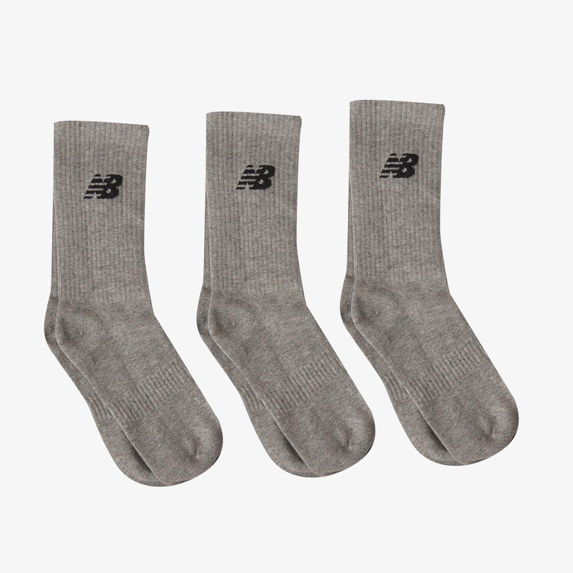 New Balance Lifestyle Unisex Gri 3'lü Çorap