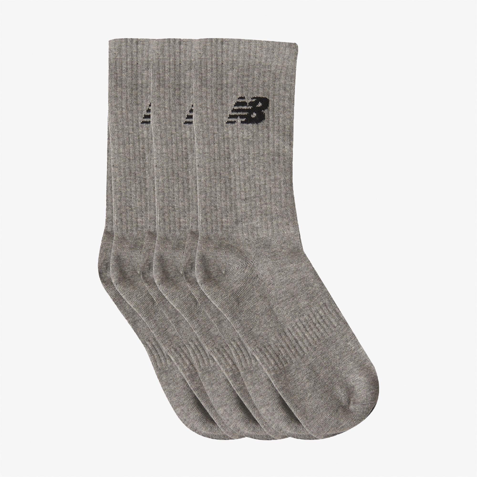 New Balance Lifestyle Unisex Gri 3'lü Çorap
