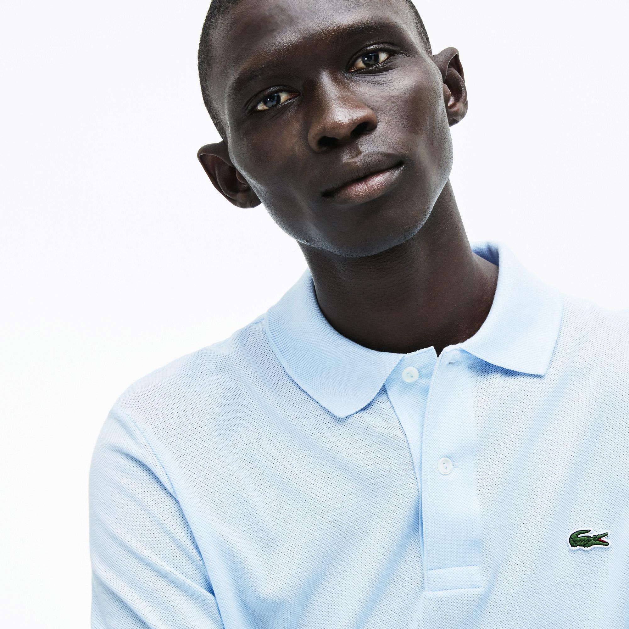 Lacoste Erkek Classic Fit Uzun Kollu L1312 Açık Mavi Polo