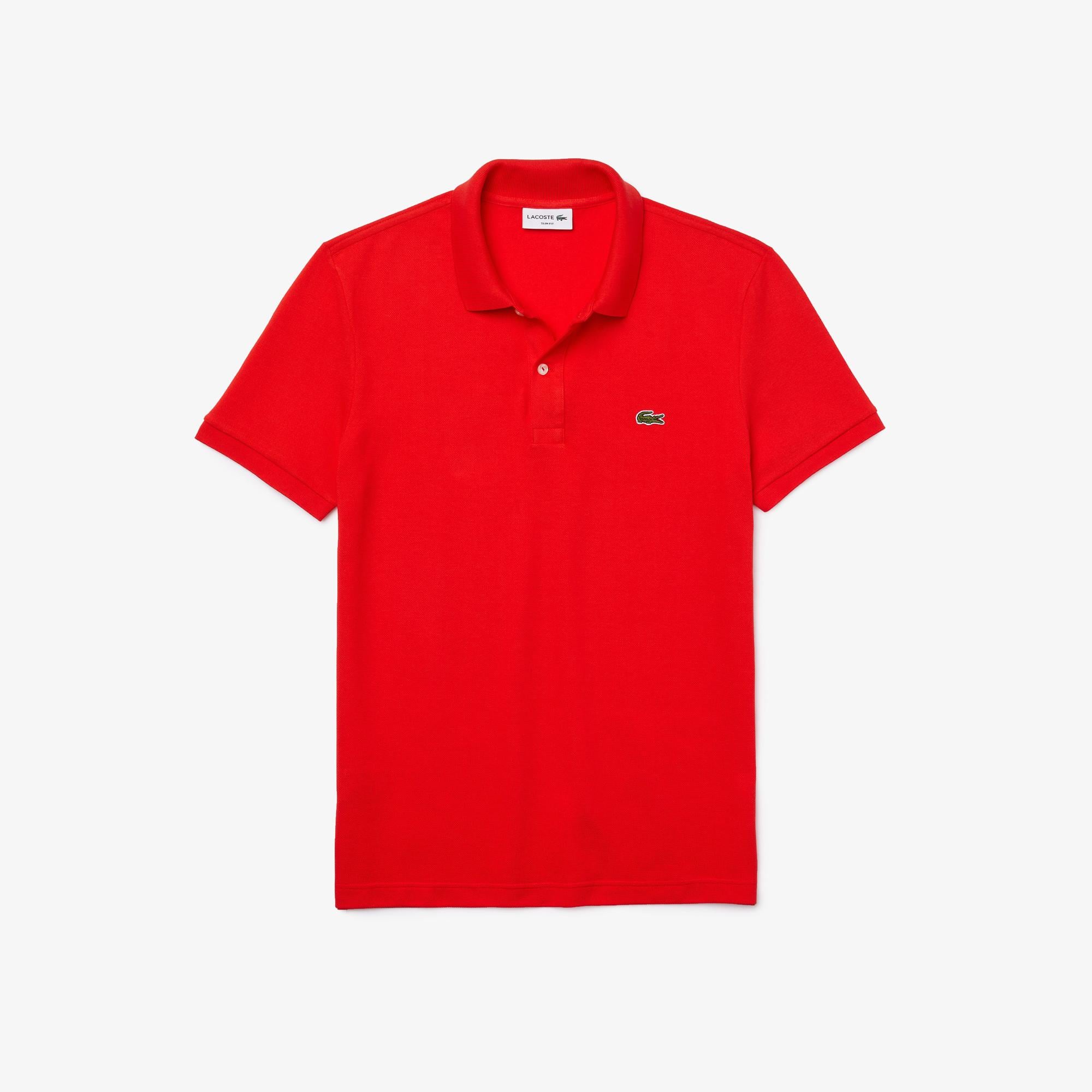 L.12.12 Erkek Slim Fit Kırmızı Polo