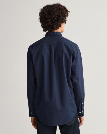  GANT Erkek Lacivert Regular Fit Düğmeli Yaka Broadcloth Gömlek