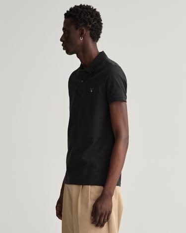  GANT Erkek Siyah Slim Fit Polo