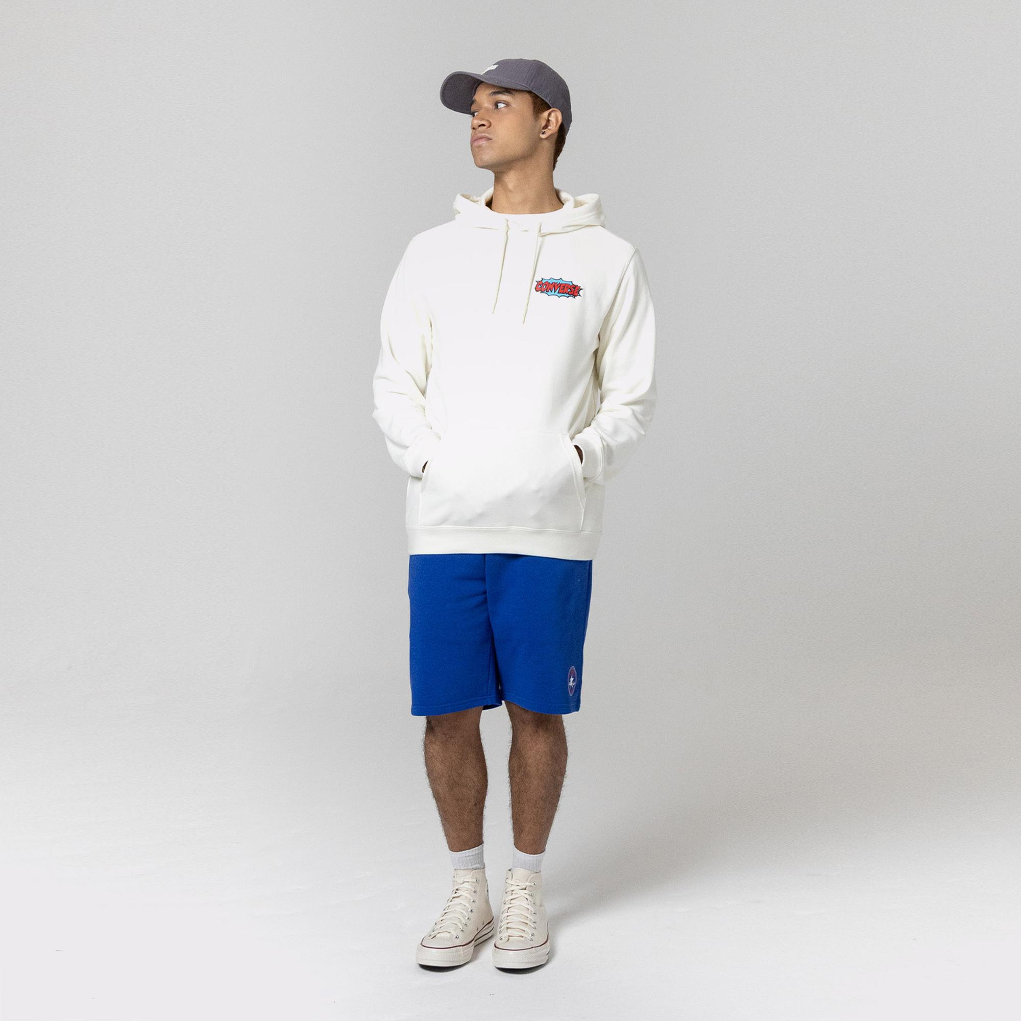 Converse Shoe Hero  Erkek Krem Hoodie