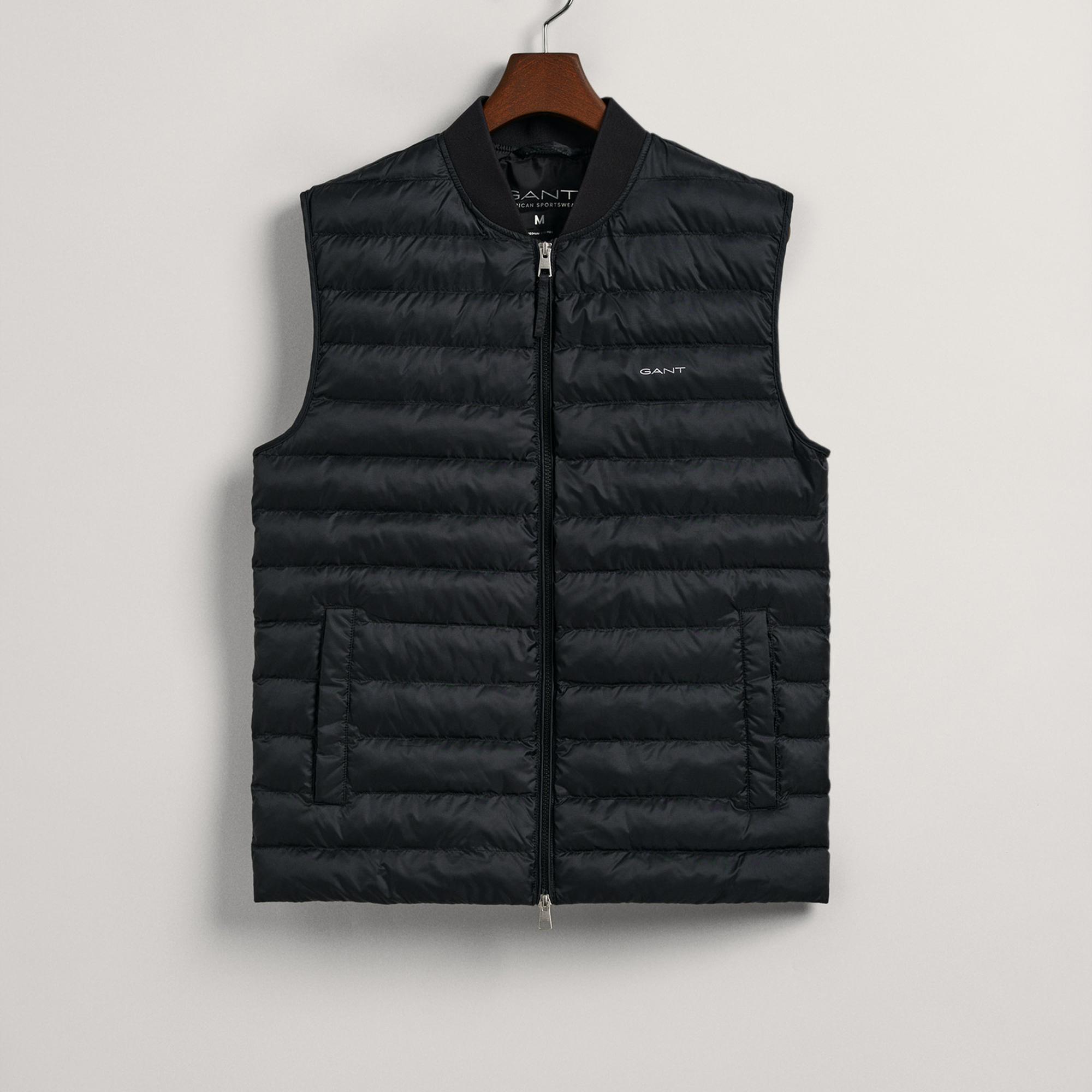 GANT Erkek Siyah Hakim Yaka Kapitone Yelek