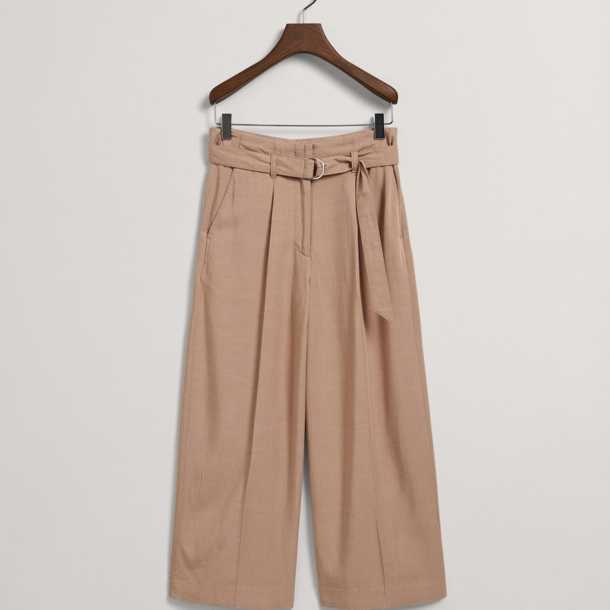 GANT Kadın Bej Relaxed Fit Pantolon