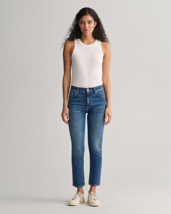  GANT Kadın Mavi Slim Fit Jean Pantolon