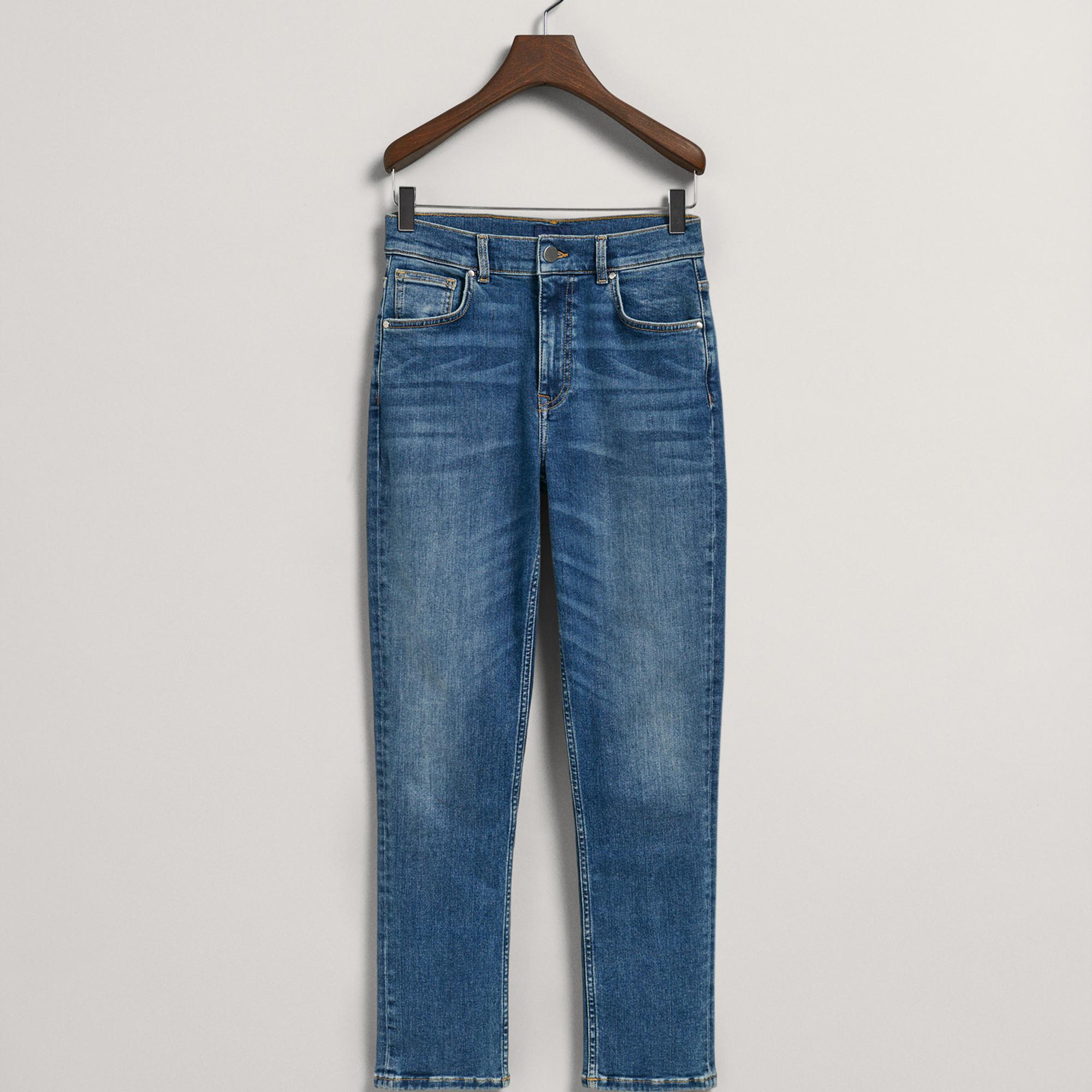 GANT Kadın Mavi Slim Fit Jean Pantolon