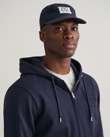  GANT Erkek Lacivert Regular Fit Kapüşonlu Logolu Sweatshirt