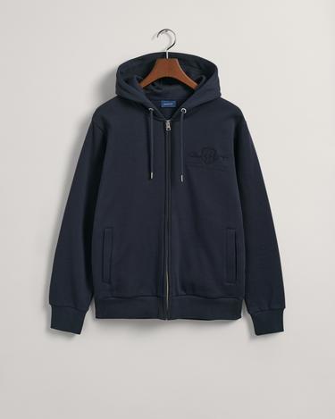  GANT Erkek Lacivert Regular Fit Kapüşonlu Logolu Sweatshirt