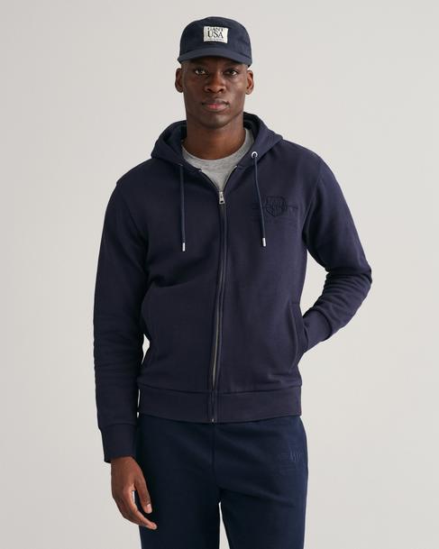  GANT Erkek Lacivert Regular Fit Kapüşonlu Logolu Sweatshirt