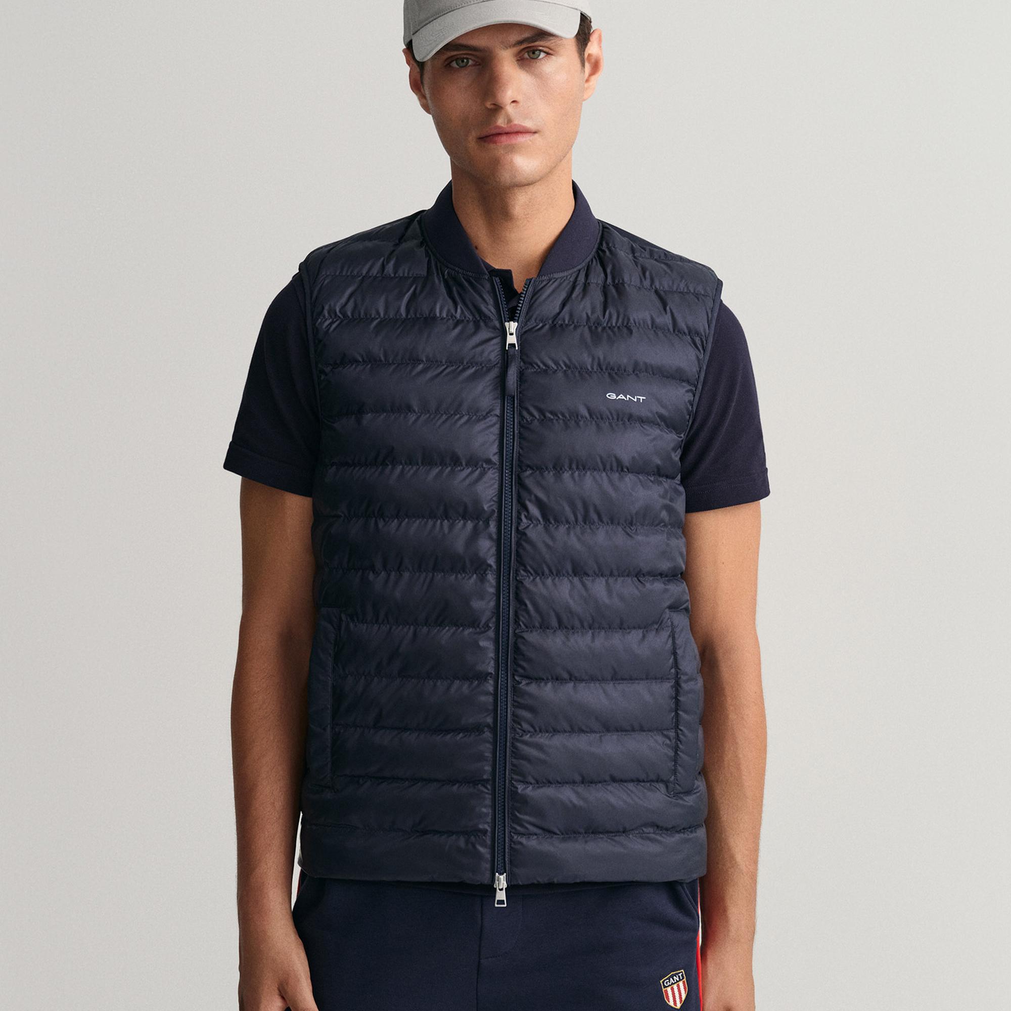 GANT Erkek Lacivert Hakim Yaka Kapitone Yelek