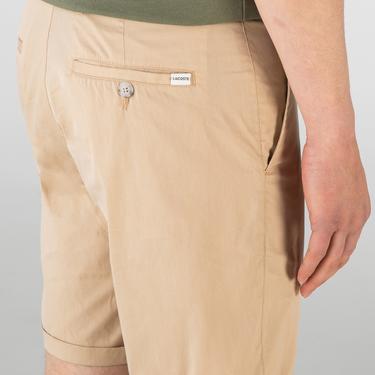  Lacoste Erkek Slim Fit Bej Bermuda