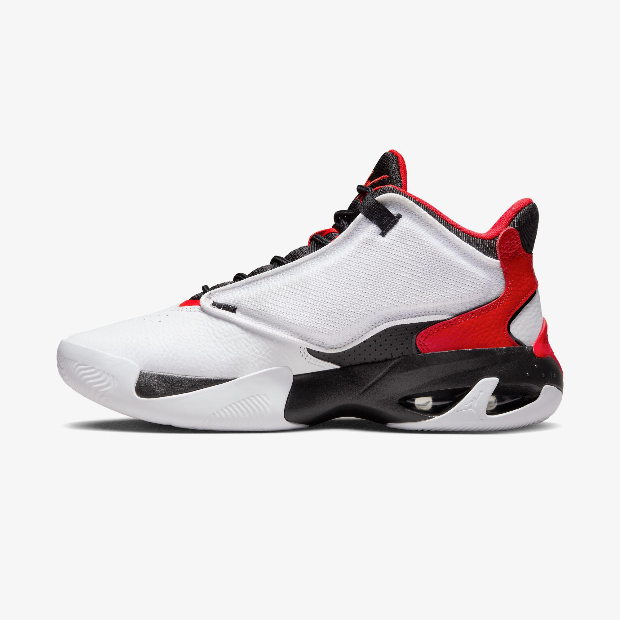 Jordan Max Aura 4 Erkek Beyaz-Kırmızı  Spor Ayakkabı