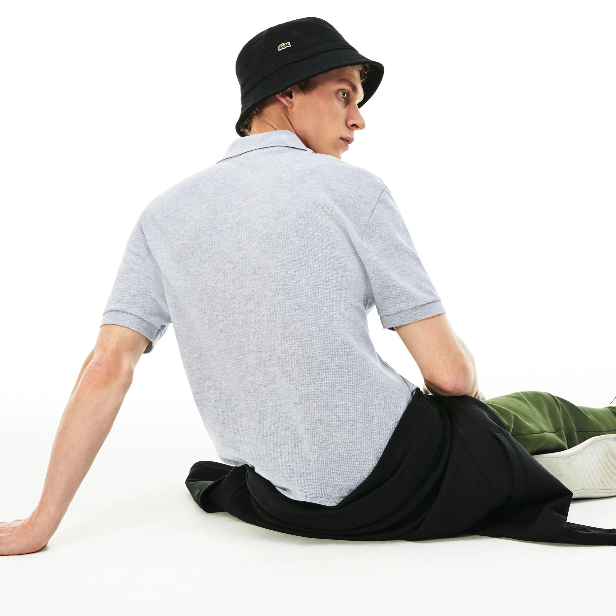 Erkek Slim Fit L.12.12 Gri Polo