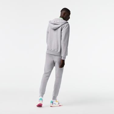  Erkek Classic Fit Kapüşonlu Gri Eşofman Takımı