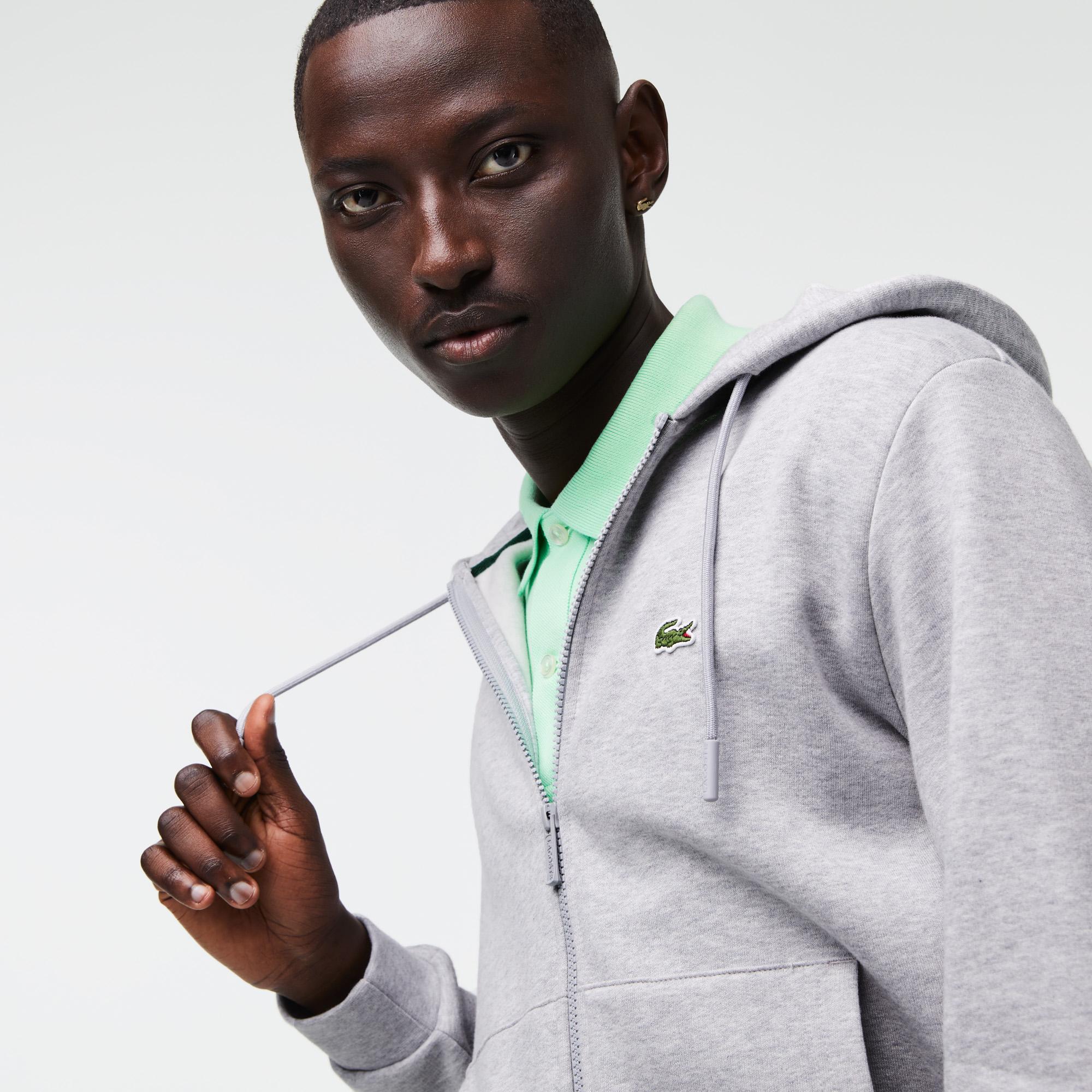 Erkek Classic Fit Kapüşonlu Gri Eşofman Takımı