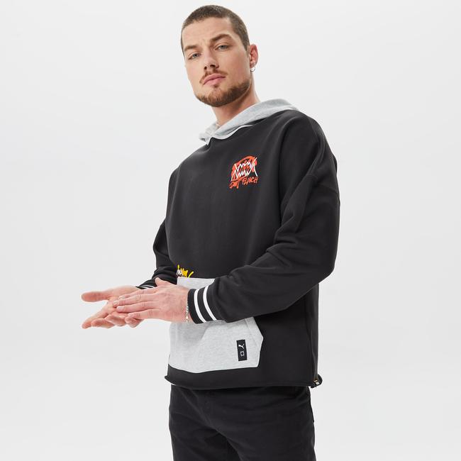  Puma Boroughs Erkek Siyah Kapüşonlu Sweatshirt