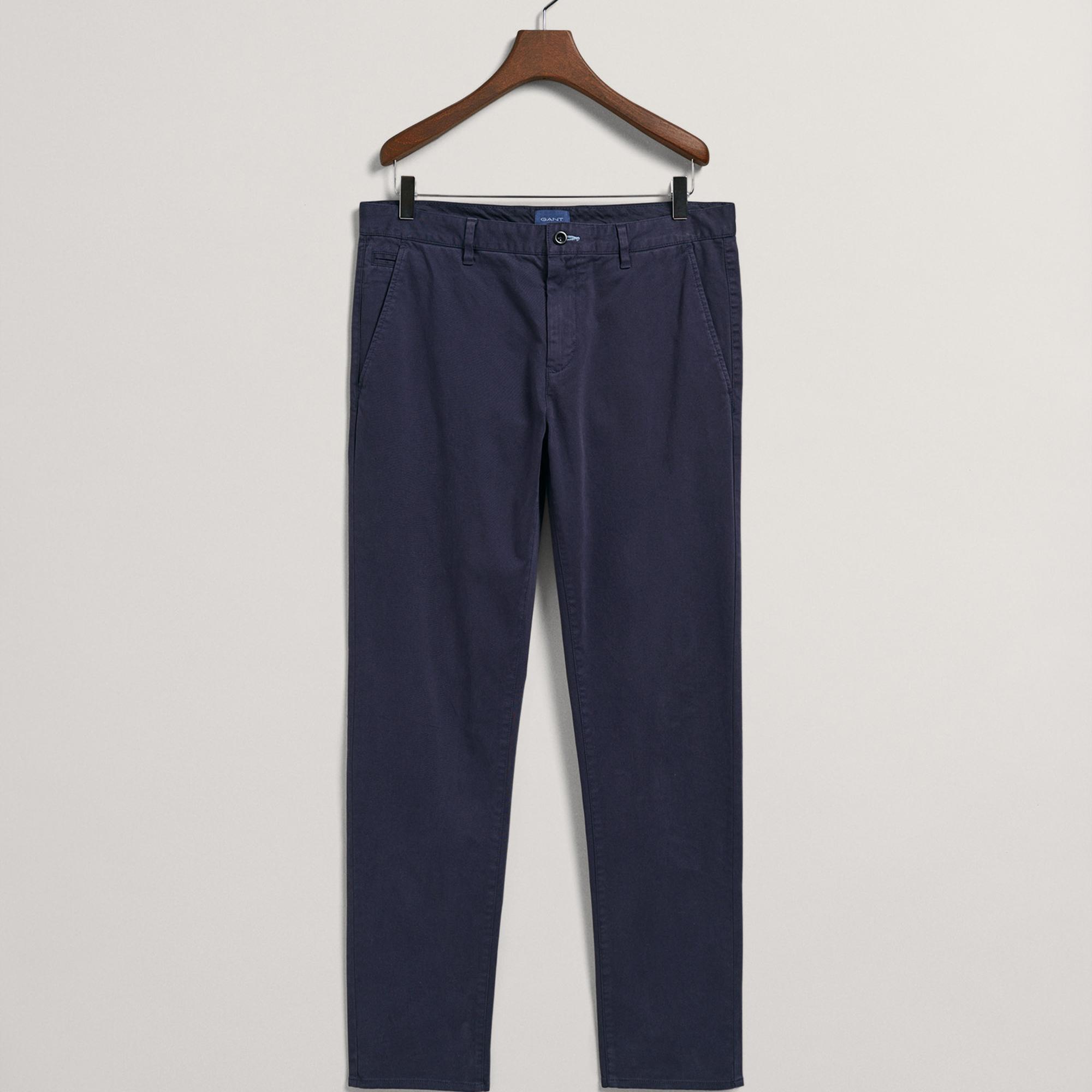 GANT Erkek Lacivert Extra Slim Fit Pantolon