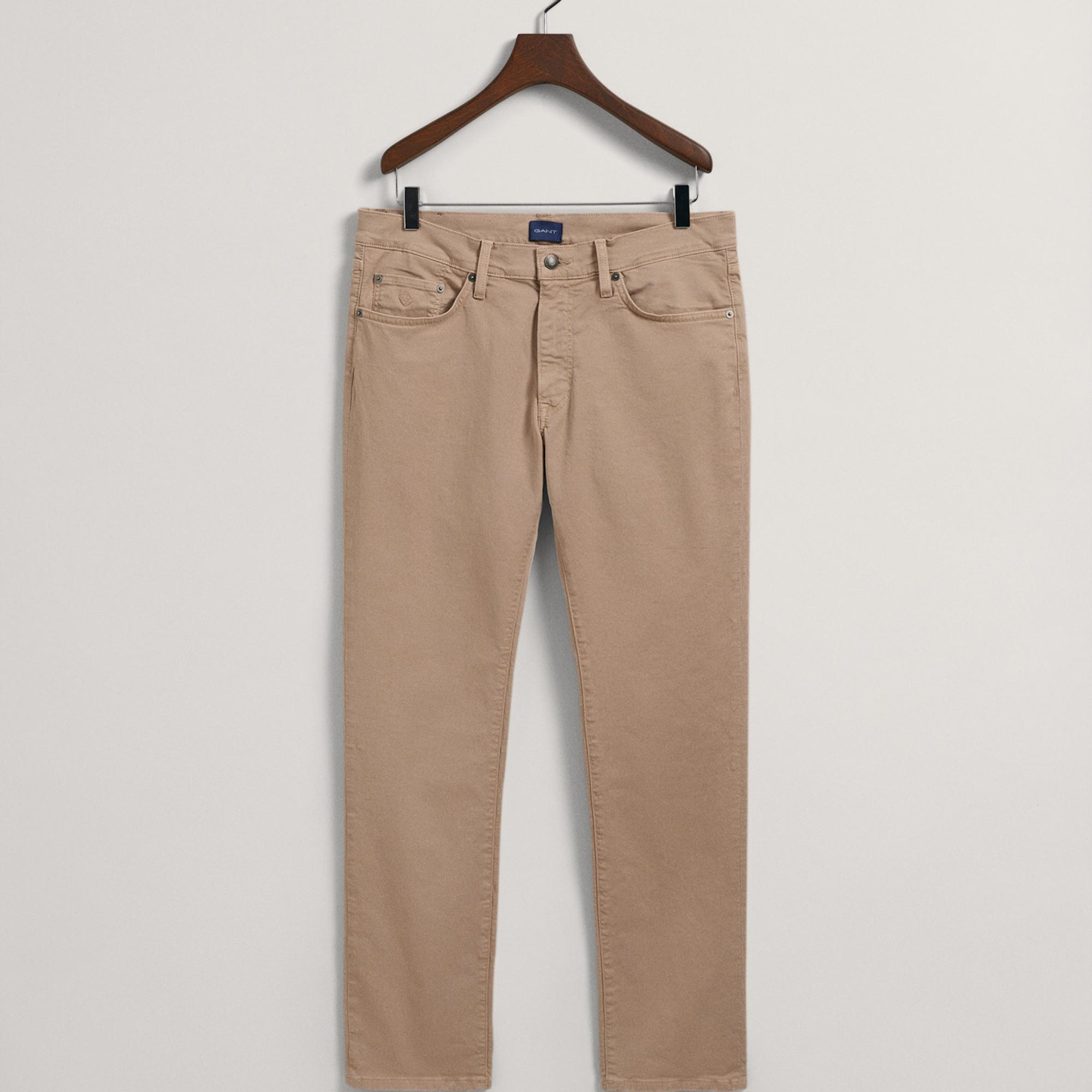 GANT Erkek Bej Slim Fit Hayes Pantolon