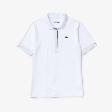  Kadın Slim Fit Beyaz Polo