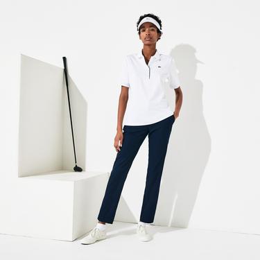  Kadın Slim Fit Beyaz Polo