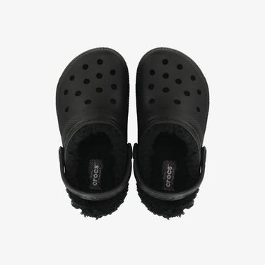  Crocs Classic Lined Clog Çocuk Siyah Terlik