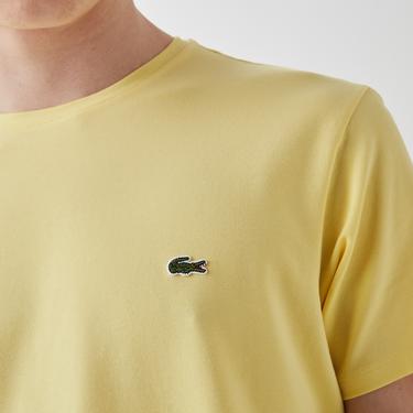  Lacoste Erkek Slim Fit Bisiklet Yaka Sarı T-Shirt