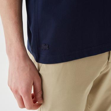  Active Erkek Relaxed Fit Bisiklet Yaka Baskılı Lacivert T-Shirt