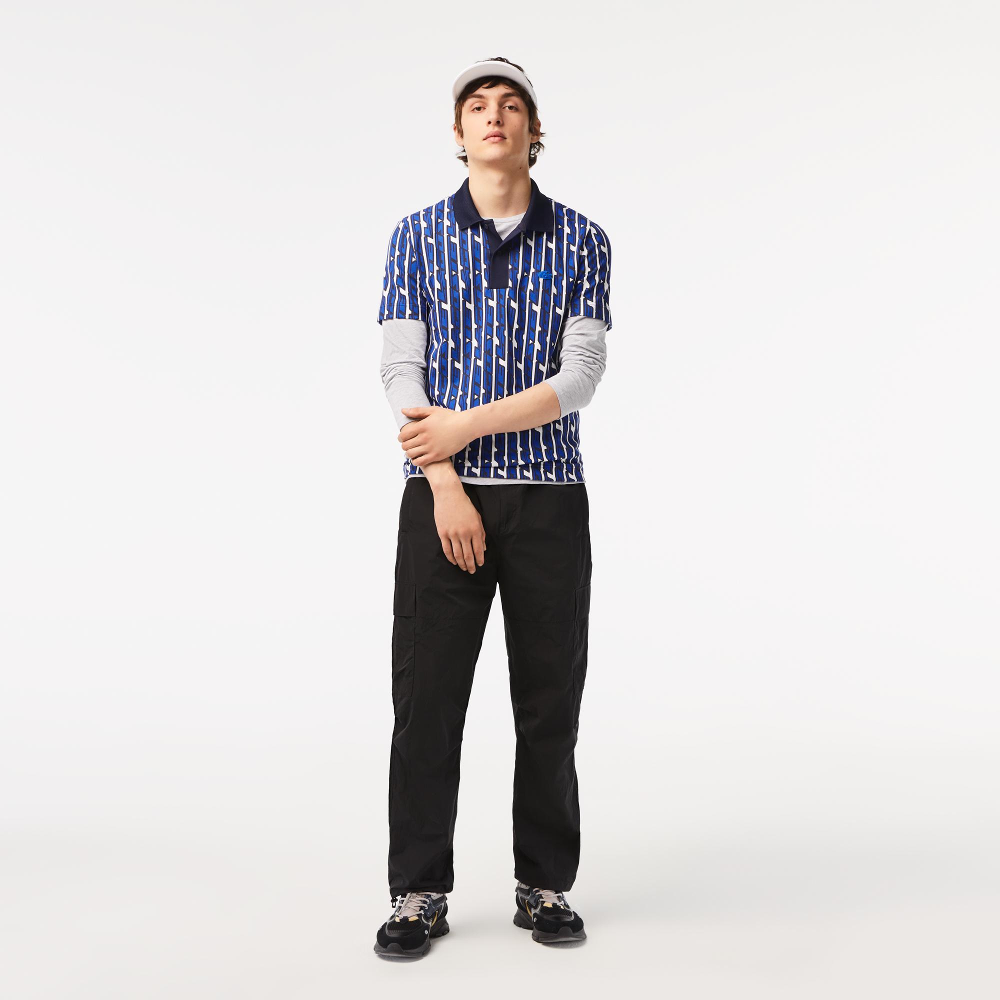 Active Erkek Regular Fit Baskılı Mavi Polo