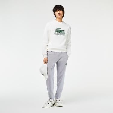  Erkek Slim Fit Baskılı Gri Eşofman Altı