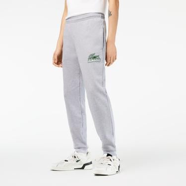  Erkek Slim Fit Baskılı Gri Eşofman Altı