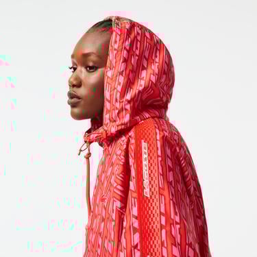  Active Kadın Kapüşonlu Baskılı Kırmızı Ceket