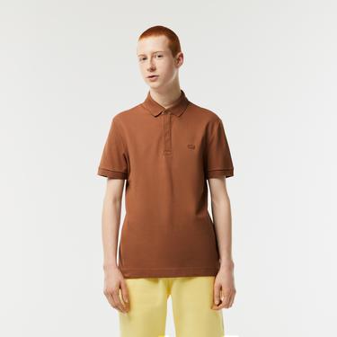  Lacoste Erkek Regular Fit Kahverengi Paris Polo
