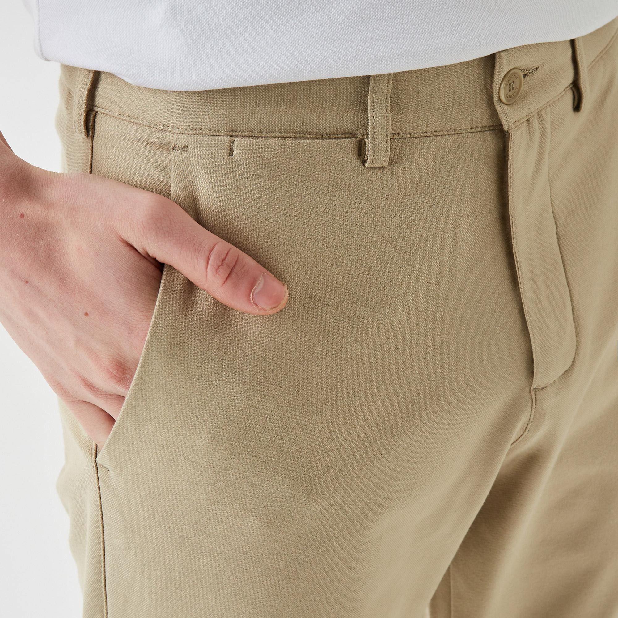 Erkek Slim Fit Chino Bej Pantolon