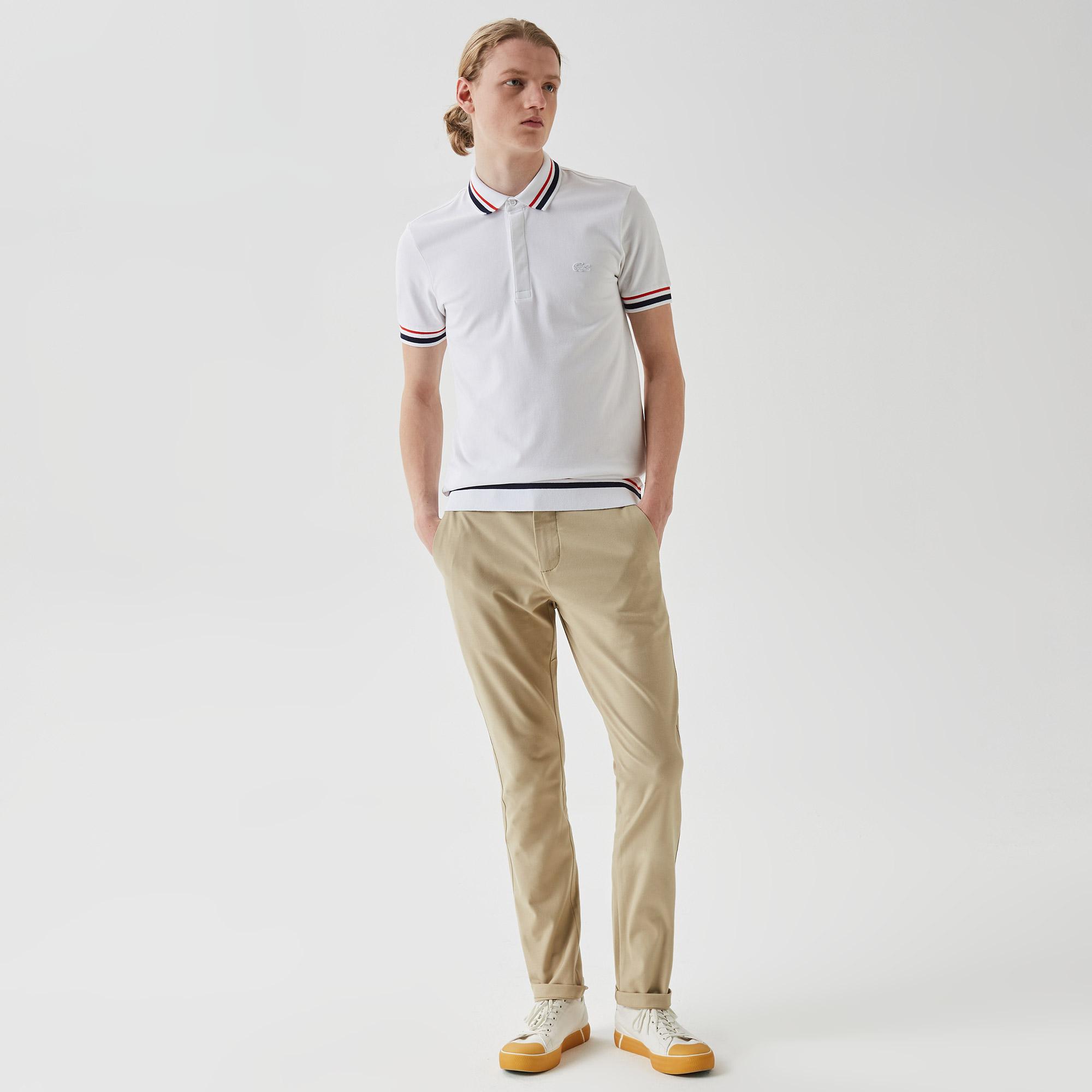 Erkek Slim Fit Chino Bej Pantolon